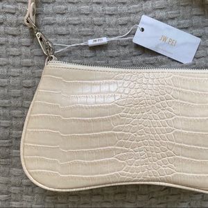 JW Pei Ivory Croc Eva Shoulder Bag